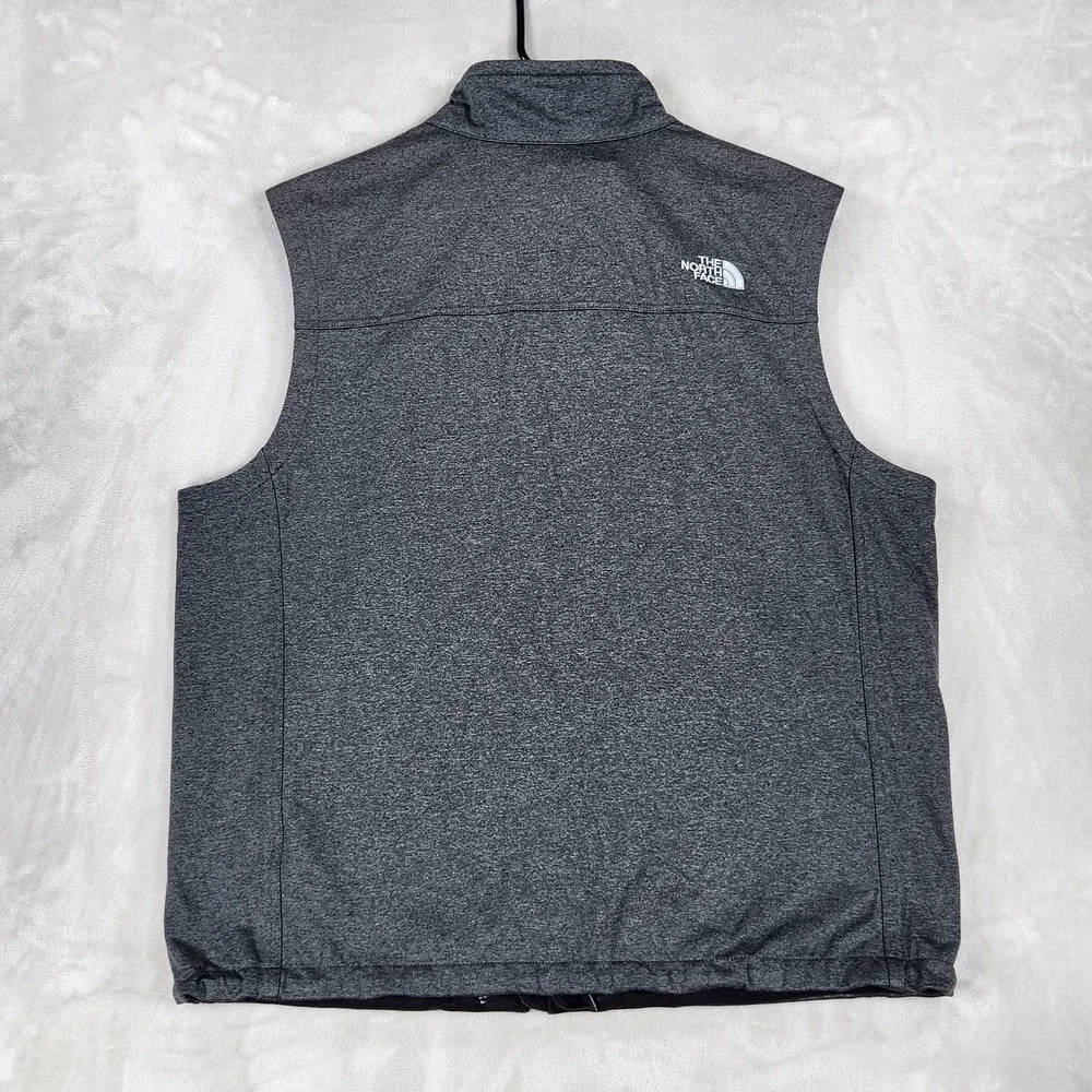 The North Face Vest Mens XL Gray Softshell Fleece Full Zip Outdoor NF0A3LGZ